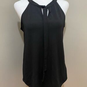 Adrianna Papell Black Tie Front Sleeveless Tank Top